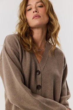 TALYA Swetry^Sweter kardigan Miley latte