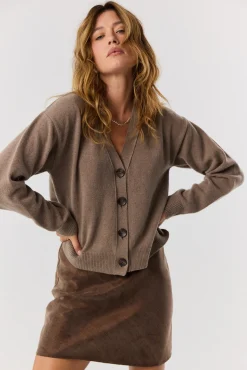 TALYA Swetry^Sweter kardigan Miley latte