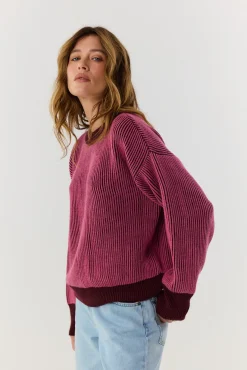 TALYA Swetry^Sweter Kelly burgundy