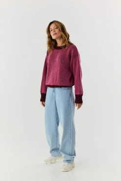 TALYA Swetry^Sweter Kelly burgundy