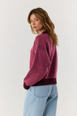 TALYA Swetry^Sweter Kelly burgundy